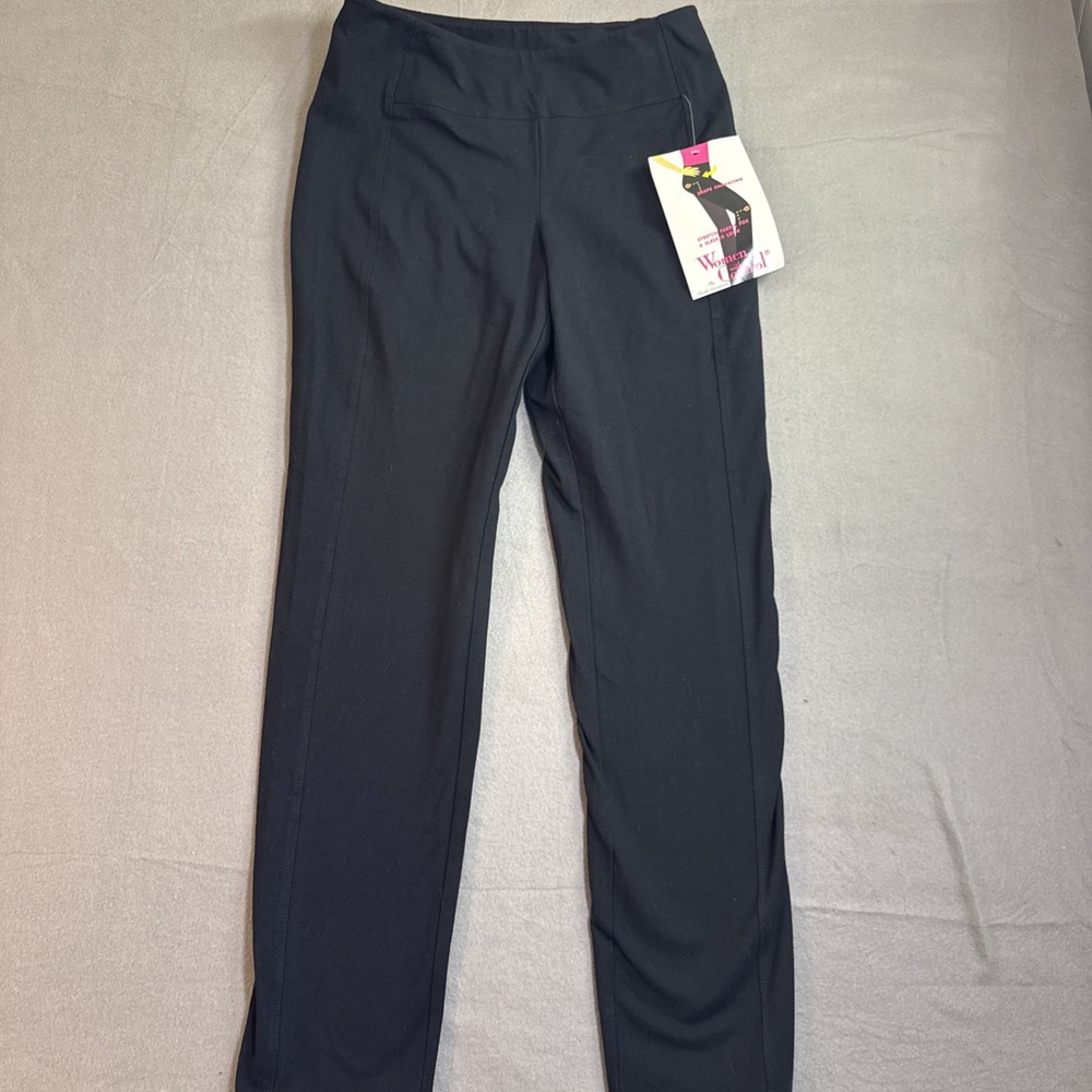 Women with Control Shape Enhancing Stretch Comfy Pants Black Small